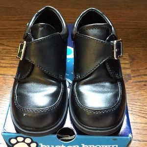 Buster Brown Boys Jason Black Velcro Dress Shoe